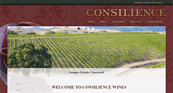 Desktop Screenshot of consiliencewines.com